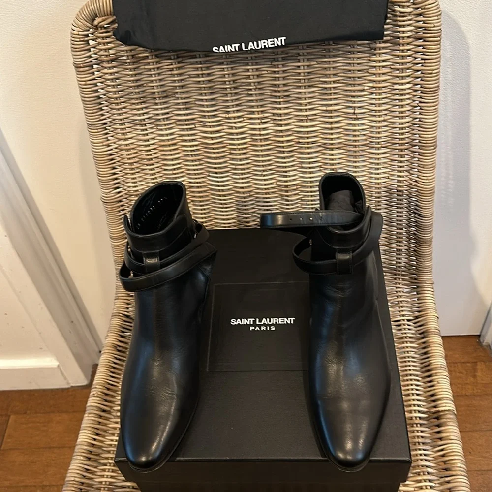 NIB Saint Laurent Blake Jodhpur Strap Ankle Boots - Picture 2 of 15